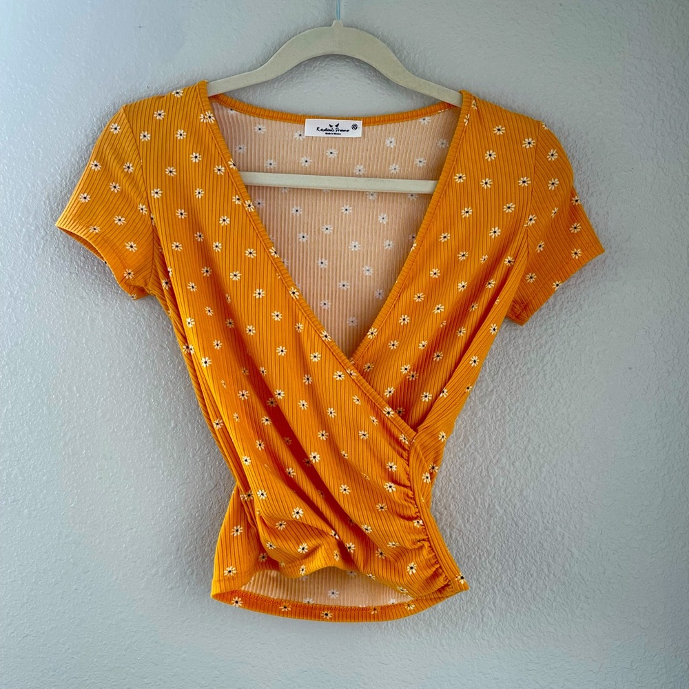 Yellow/orange floral shirt